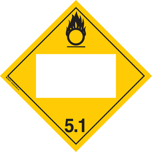 Plaque-&eacute;tiquette TMD oxidant, Vinyle adh&eacute;sif Kelford