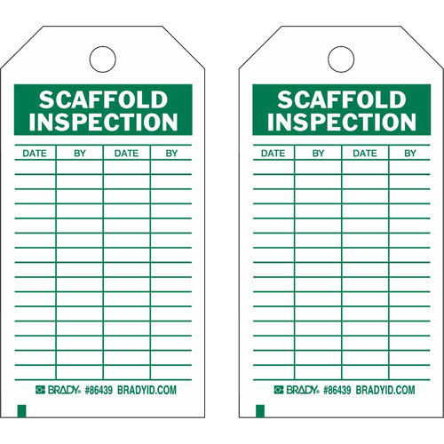 &eacute;tiquettes de rapport d'inspection, Polyester, 4" la x 7" h, Anglais Kelford