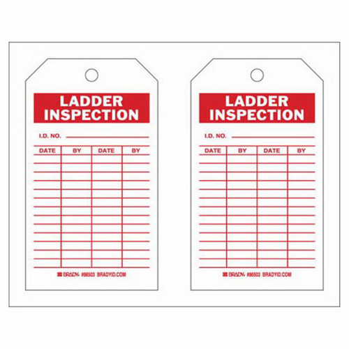 &eacute;tiquettes de rapport d'inspection, Polyester, 4" la x 7" h, Anglais Kelford