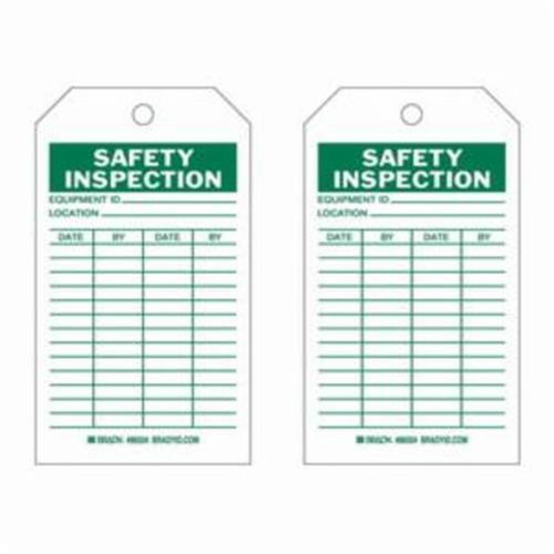 Safety Inspection Tags, Polyester, 4" W x 7" H, English Kelford