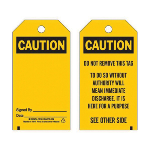 &eacute;tiquettes auto-plastifiantes pour la pr&eacute;vention des accidents, Polyester, 3" la x 5-3/4" h, Anglais Kelford