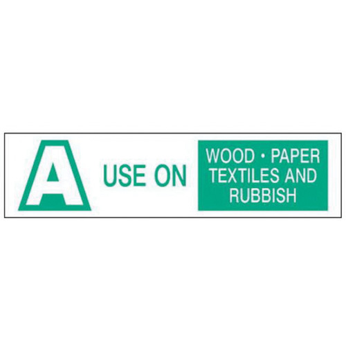 "A Use on Wood Paper Textiles and Rubbish" Labels, 6" L x 1-1/2" W, Green on White Kelford