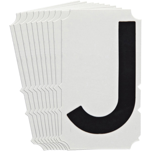 Quick-Align&reg;Individual Gothic Number and Letter Labels, J, 4" H, Black Kelford