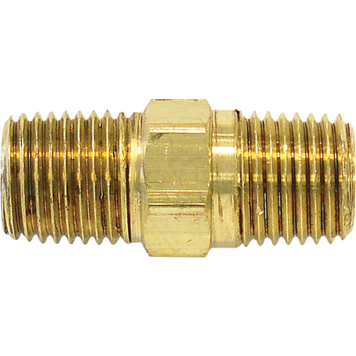 Male Hex Nipple, Brass Kelford