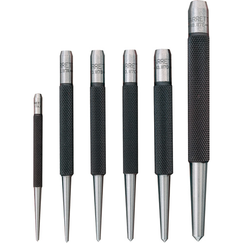 Centre Punches With Round Shanks, 5 Pieces Kelford
