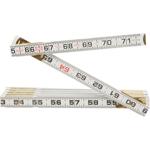 Red End&reg; Two Way&reg; Rule, 6' L, Wood, 1/16" Graduations Kelford