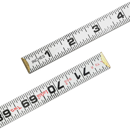 Red End&reg; Two Way&reg; Rule, 6' L, Wood, 1/16" Graduations Kelford
