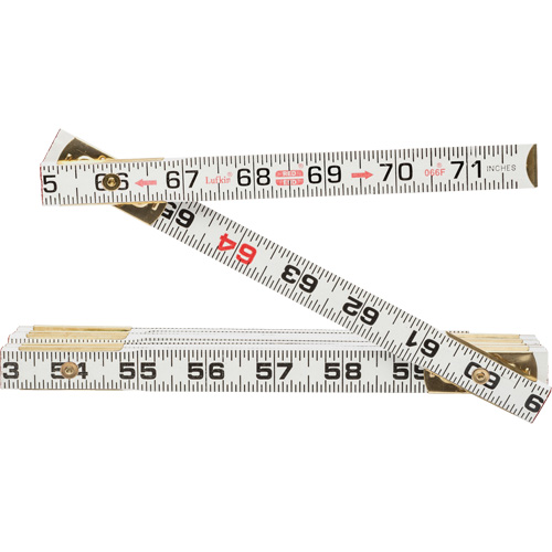 Red End&reg; Flat Reading Rule, 6' L, Wood Kelford