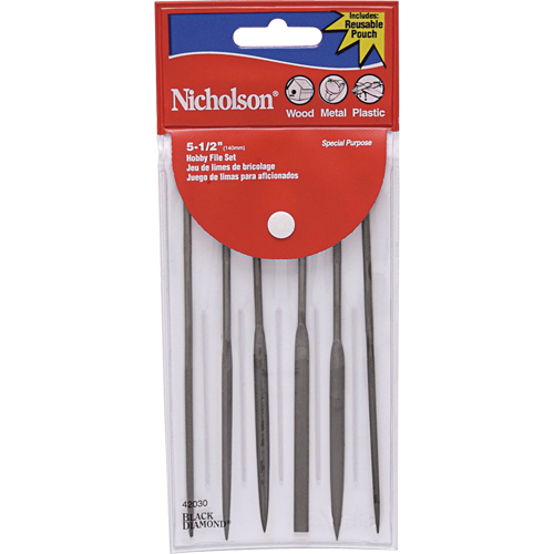 Limes ergonomiques miniatures, 6 pi&egrave;ces Kelford