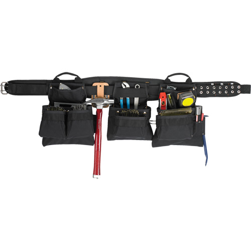 Ceinture &agrave; outils professionnelle pour menuisier, Polyester, Noir Kelford