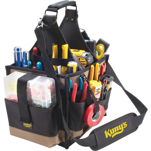 Grands porte-outils pour &eacute;lectriciens et travaux de maintenance, Polyester, 23 pochettes, Noir Kelford