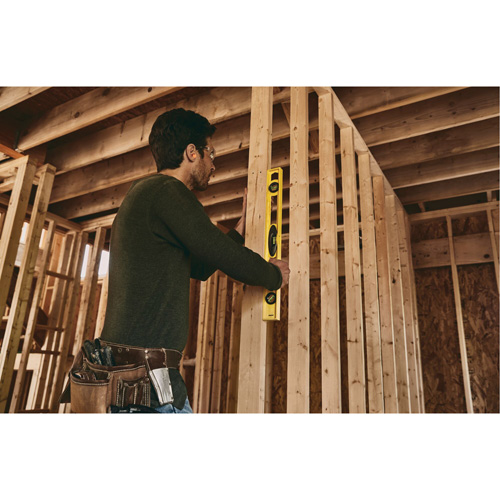 High-Impact ABS Level, I-Beam, 24" L, Plastic, 3, Non-Magnetic Kelford