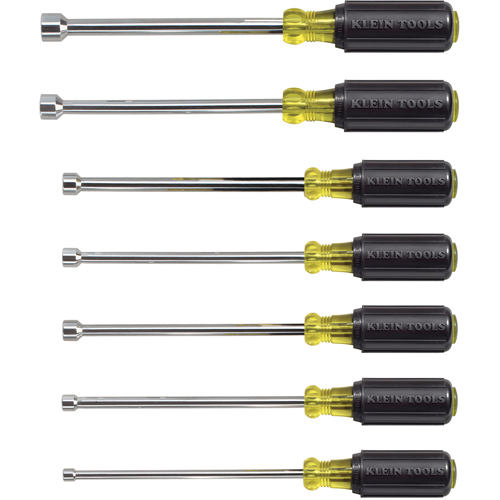 Cushion-Grip Nut Driver Set with 6" Shafts, 7 Pcs., Non Magnetic, Imperial Kelford