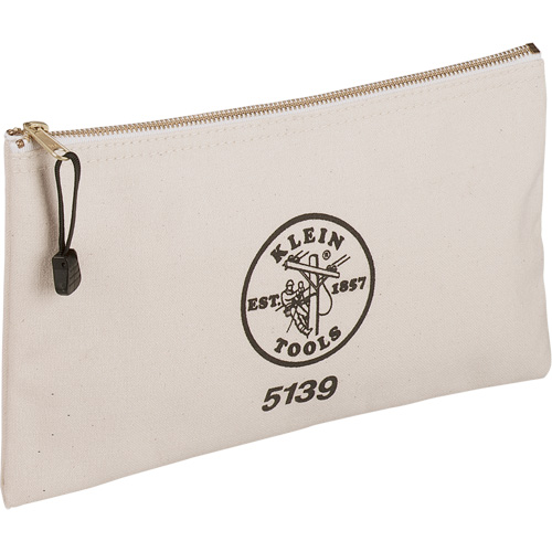 Zipper Tool Pouch, Canvas, 1 Pockets, Beige Kelford