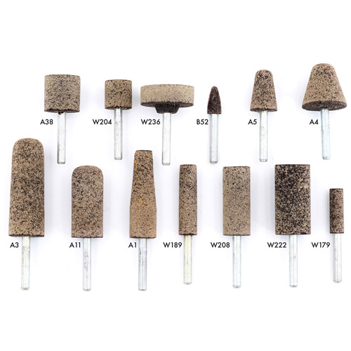 A36Q Resin Bonded Mounted Points, A11, Aluminum Oxide, 11/16" Dia., 2" L, 36 Grit Kelford