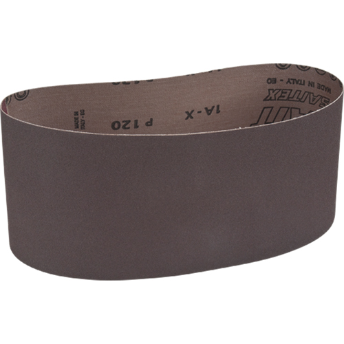 Portable Abrasive Belt, 4" W x 24" L, Aluminum Oxide, 120 Grit Kelford