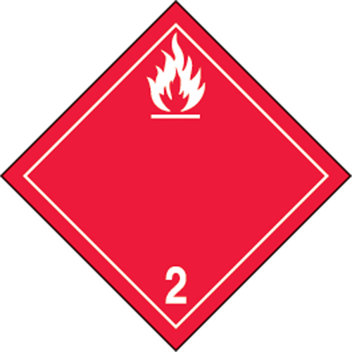 TDG Shipping Labels, Class 2.1, Flammable Gases, Vinyl Kelford