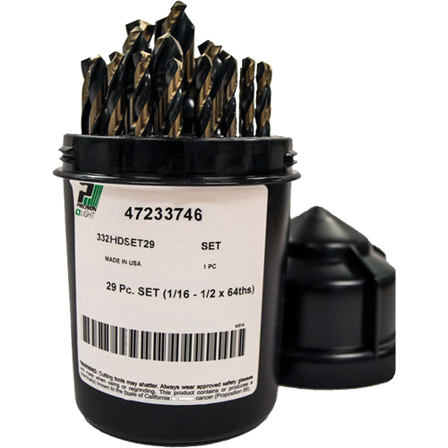 Heavy-Duty Drill Bit Set , 29 Pieces, High Speed Steel Kelford