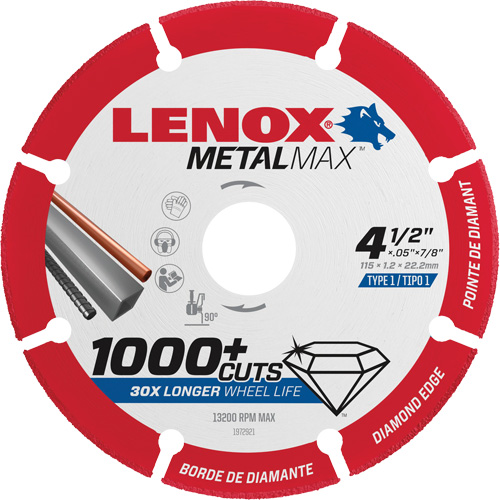 Lames de scie circulaire Metalmax, 4-1/2", Pour M&eacute;tal/Non ferreux Kelford