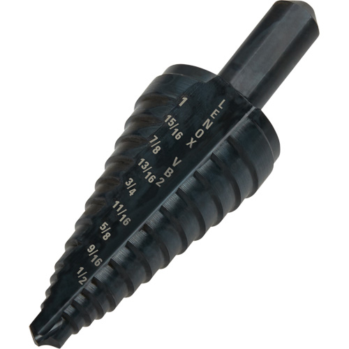 #2 Step Drill Bit, 1/8" - 1" , 1/16" Increments, High Speed Steel Kelford