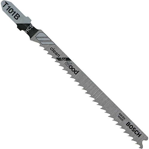 Wood Cutting Jigsaw Blade, High-Carbon Steel, T-Shank, 4" L, 10 TPI Kelford