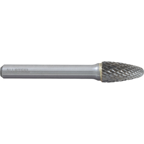 AllSteel Tree Shape Carbide Burr, SF-1, 1/4" Dia., 5/8" Depth of Cut Kelford