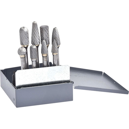 Jeu de fraises en carbure &agrave; double coupe, 8 morceaux Kelford