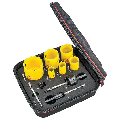 Plumber's Deep Cut Hole Saw Kit, 10 Pieces Kelford