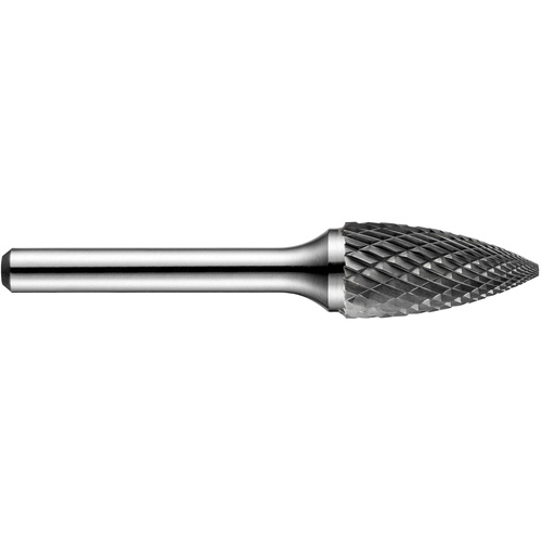 Pointed Tree Rotary Burr, SG-50DC, 1/2" Dia., 1/4" Shank, 1" Depth of Cut Kelford