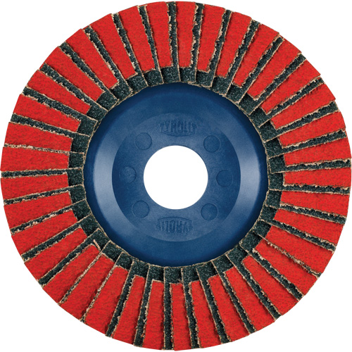 Disque &agrave; lamelles Twin Flap, 5" x 7/8", Type 27, Grain 40, C&eacute;ramique/Alumine de zirconium Kelford