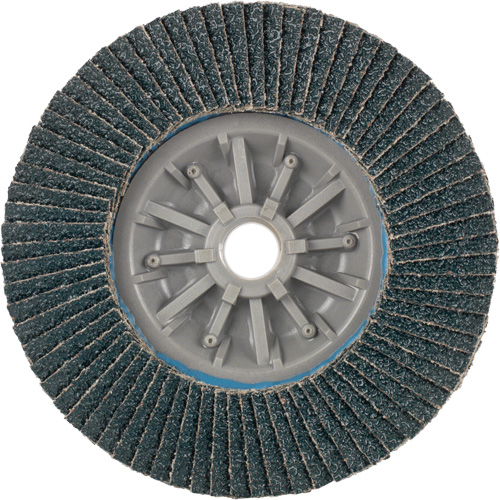 Long Life C-Trim Flap Disc, 4-1/2" x 5/8"-11, Type 27, 40 Grit, Zirconia Alumina Kelford