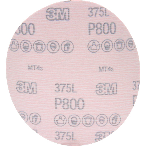 Disque &agrave; pellicule Hookit 375L, dia 6", Grain P800, Oxyde d'aluminium Kelford