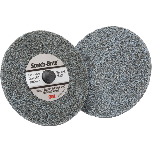 Roloc Deburr & Finish Pro TR Unitized Wheel, 2" x 1/4", Medium Grit, Ceramic Kelford