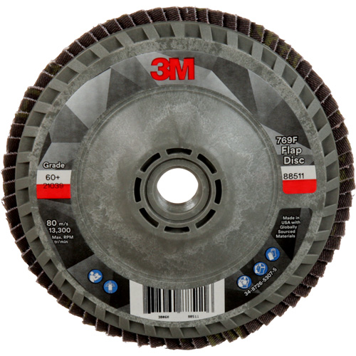 769F Quick Change Flap Disc, 4-1/2" x 5/8"-11, Type 27, 60+ Grit, Ceramic Kelford