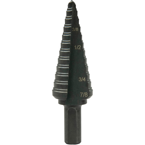 Multi-Hole Step Bit, 3/16"/4.8 mm - 7/8"/#4/22.2 mm  Kelford