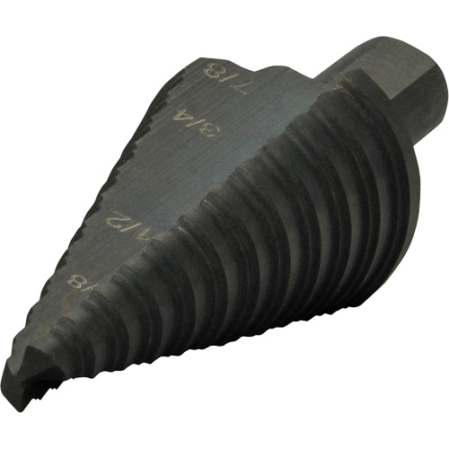 Multi-Hole Step Bit, 3/16"/4.8 mm - 7/8"/#4/22.2 mm  Kelford