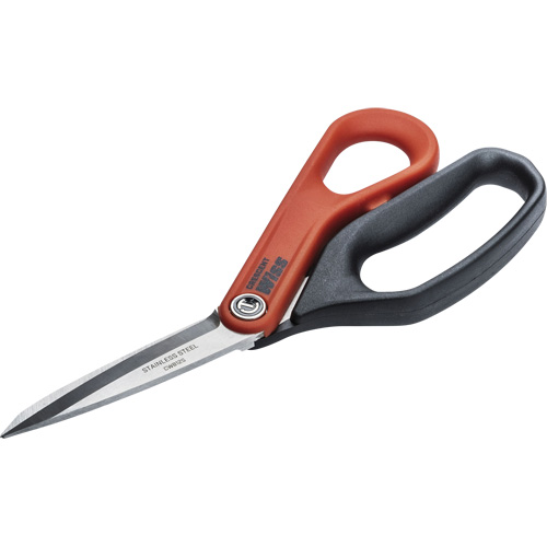 Cisaille tout usage en acier inoxydable pour ouvrier professionnel, 8-1/2", Poign&eacute;e Anneaux Kelford
