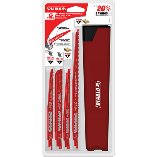 Nail-Embedded Wood & Metal Cutting/Demo Reciprocating Saw Blade Set Kelford