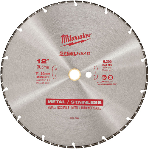 Lame &agrave; tronçonner au diamant Steelhead, 12", Pour M&eacute;tal Kelford