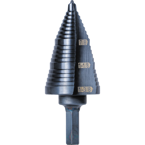 3-Step Drill Bit, 7/8" - 1-3/8" , High Speed Steel Kelford