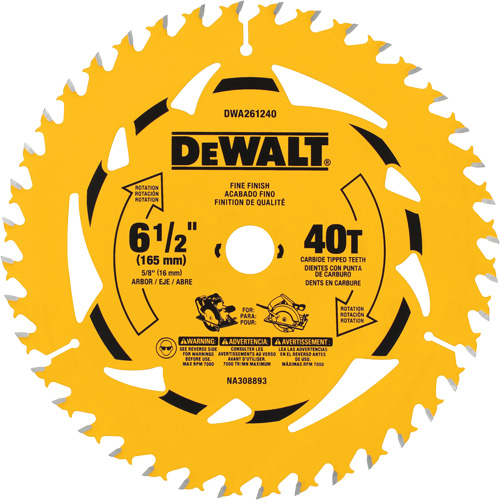 Framing Circular Saw Blade, 6-1/2", 40 Teeth, Wood Use Kelford