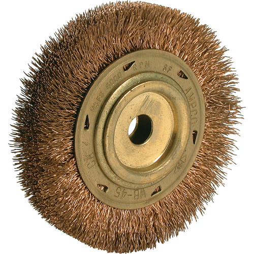 Power Tool Crimped Wire Wheel Brush, 6" Dia., 5/8" Arbor Kelford