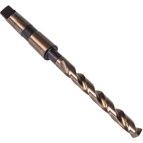Heavy Duty Taper Shank Drill Bit, 9/16", High Speed Cobalt, 4-7/8" Flute, 135° Point Kelford