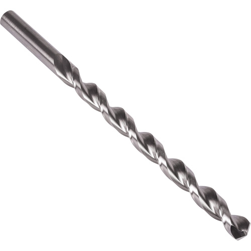 Parabolic Flute Extra Length Drill Bit, 3/16", High Speed Steel, 6" Flute, 135° Point Kelford