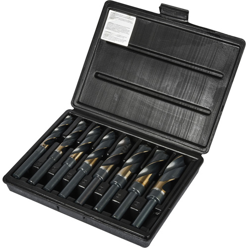 Reduced Shank Silver & Deming Drill Bit Set, 8 Pieces, High Speed Cobalt Kelford