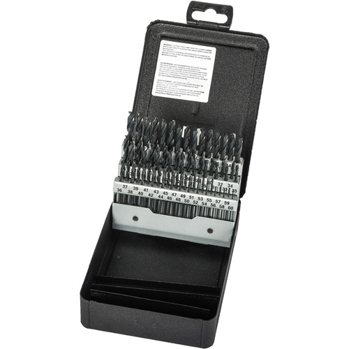 Stub Length Drill Bit Set, 60 Pieces, High Speed Steel Kelford