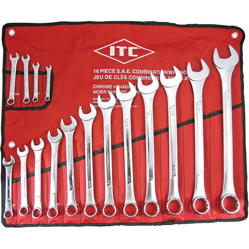 ICW-16 Professional Raised Panel Wrench Set, Combination, 16 Pieces, Imperial Kelford
