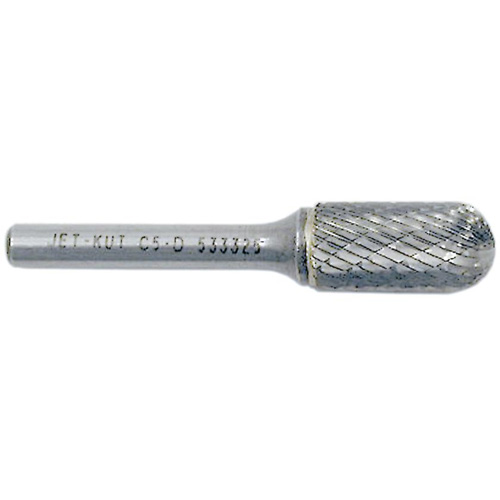 JET-KUT Round Nose Shape Burr, 3/8" Dia., 3/4" Depth of Cut Kelford