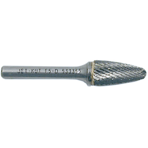F1-D JET-KUT&reg; Tree Shape Burr with Radius End, 1/4" Dia., 5/8" Depth of Cut Kelford