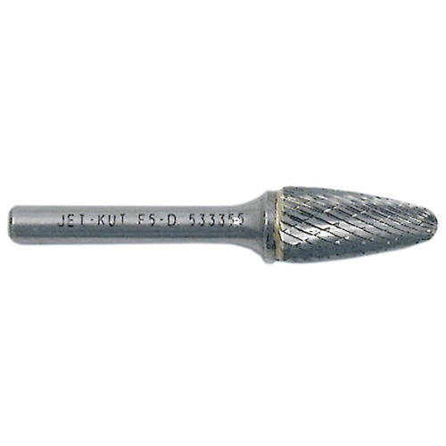 Tree Shape Bur with Radius End, 3/8" Dia., 1/4" Shank, 3/4" Depth of Cut Kelford